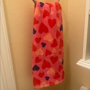 Colorful Heart Pattern Towel